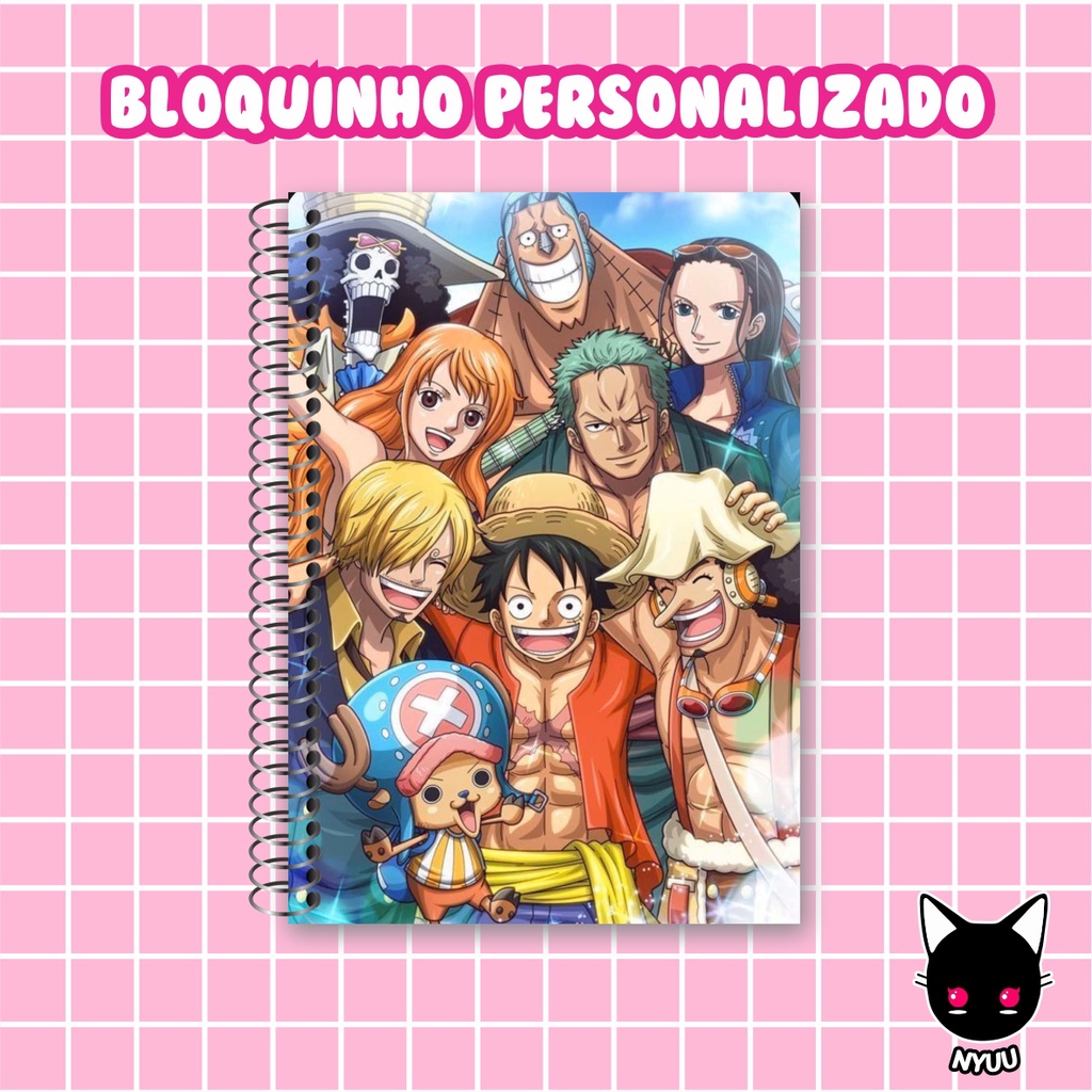 Bloquinho de anotaçoes ONE PIECE ANIME LUFFY ANIME Shopee Brasil