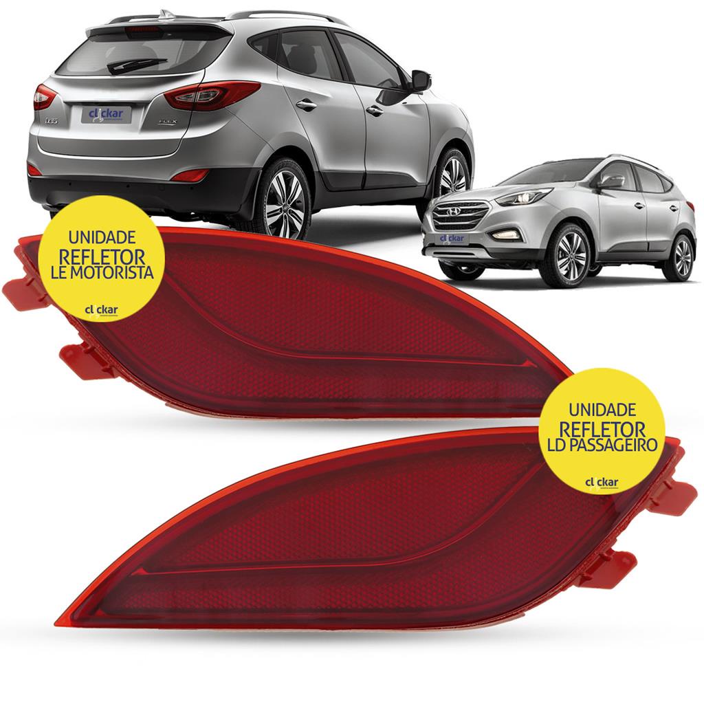 Refletor Lanterna Parachoque Traseiro Olho de Gato Hyundai IX35 2010 2011 2012 2013 2014 2015 2016 2017 2018 2019 2020 2021 2022