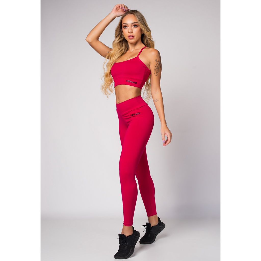 Comprar Top Venari Cinza Brilho - Roupas de Academia Feminina