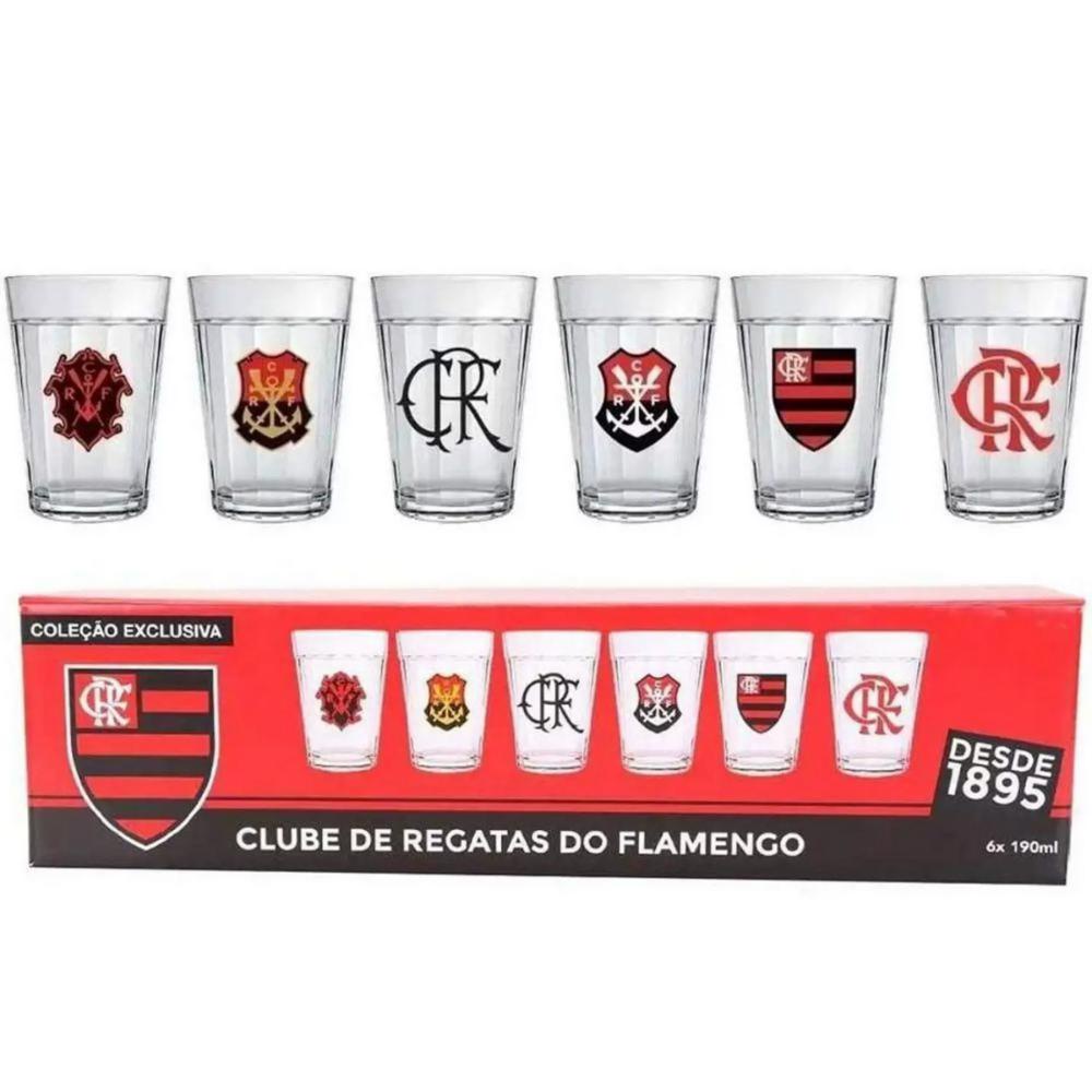 Jogo 2 Copos Americanos Prime Flamengo Preto 190ml Luva com Caixa -  Camilo's Variedades