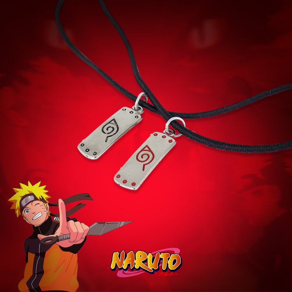Colar Emblema Aldeia da Folha - Naruto - Loja Happy Nerd