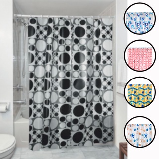 Cortina Box Preta 180x180cm Transparente Em PVC Para Banheiro Anti Mofo Gramatura Grossa