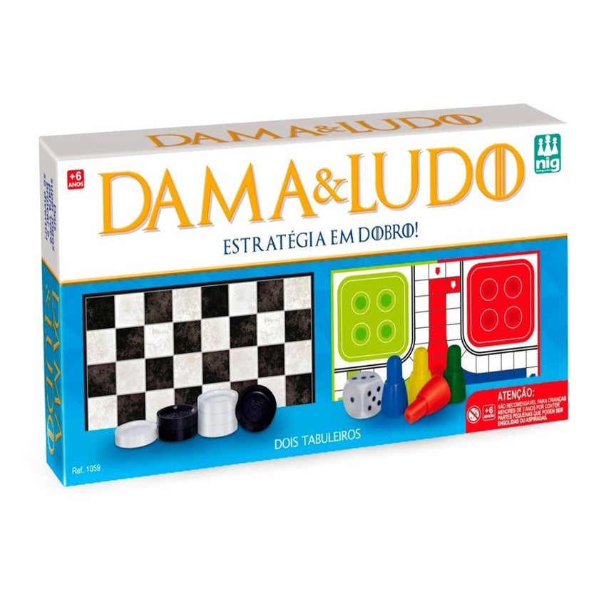 Jogo Tabuleiro Ludo Dama 2x1 Estratégia Clássico - Envio 24h