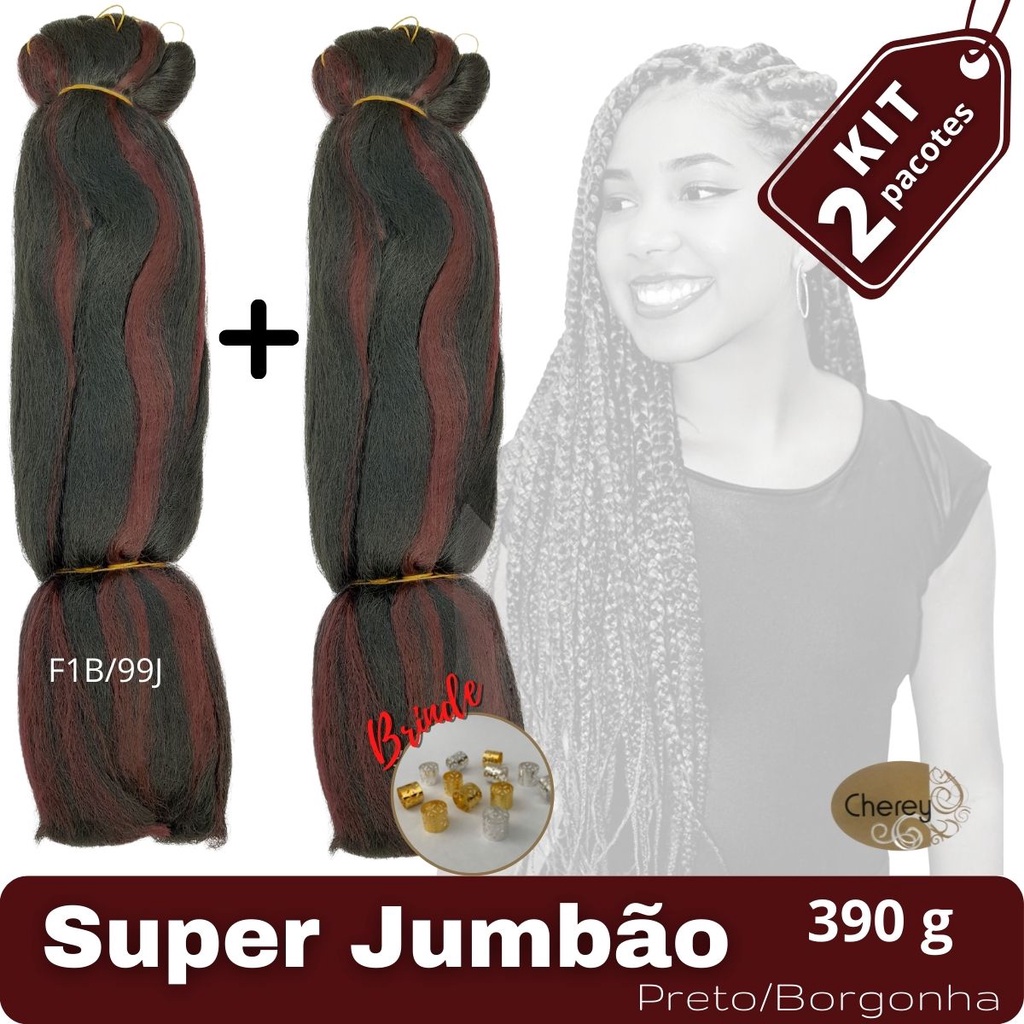 Super Jumbo Cherey Jumbão Para Tranças Box Braid Nagô Dread 60 cm