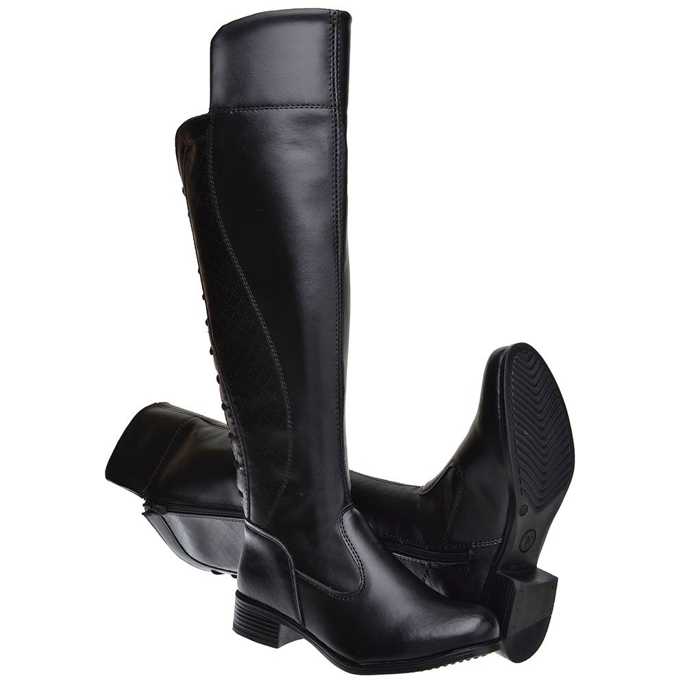 Bota cano longo hot sale feminina sem salto