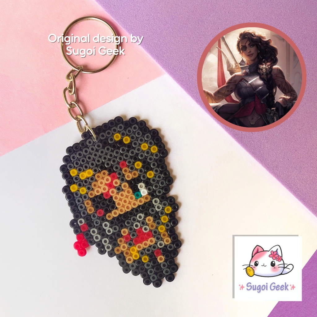 Chaveiro Samira League Of Legends Hama Perler Beads
