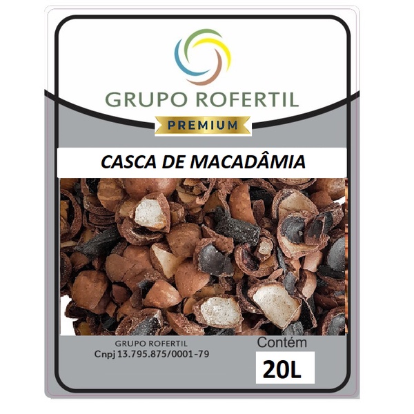 Casca de Macadâmia Original 20 Litros Grupo Rofertil Excelente