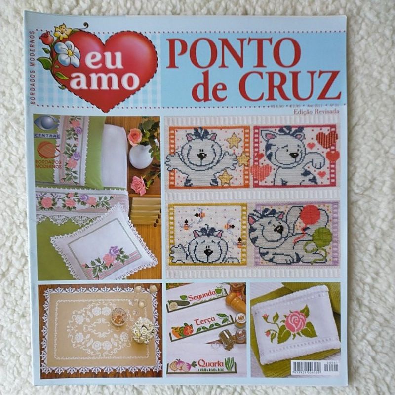 Revista eu amo Ponto de Cruz | Shopee Brasil