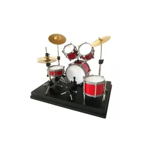 Miniatura De Bateria Nas Cores Azul, Preta E A Vermelha