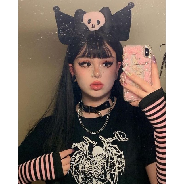 Tiara de cabelo Sanrio Kuromi My Melody kawaii Tiara kawaii egirl