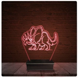 Abajur Luminária Acrílico Led - Dinossauro 12