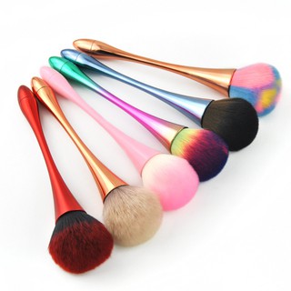 Pincel Largo Ouro Rosa para Base Pó Blush Ferramenta de Maquiagem Profissional Muito Macio