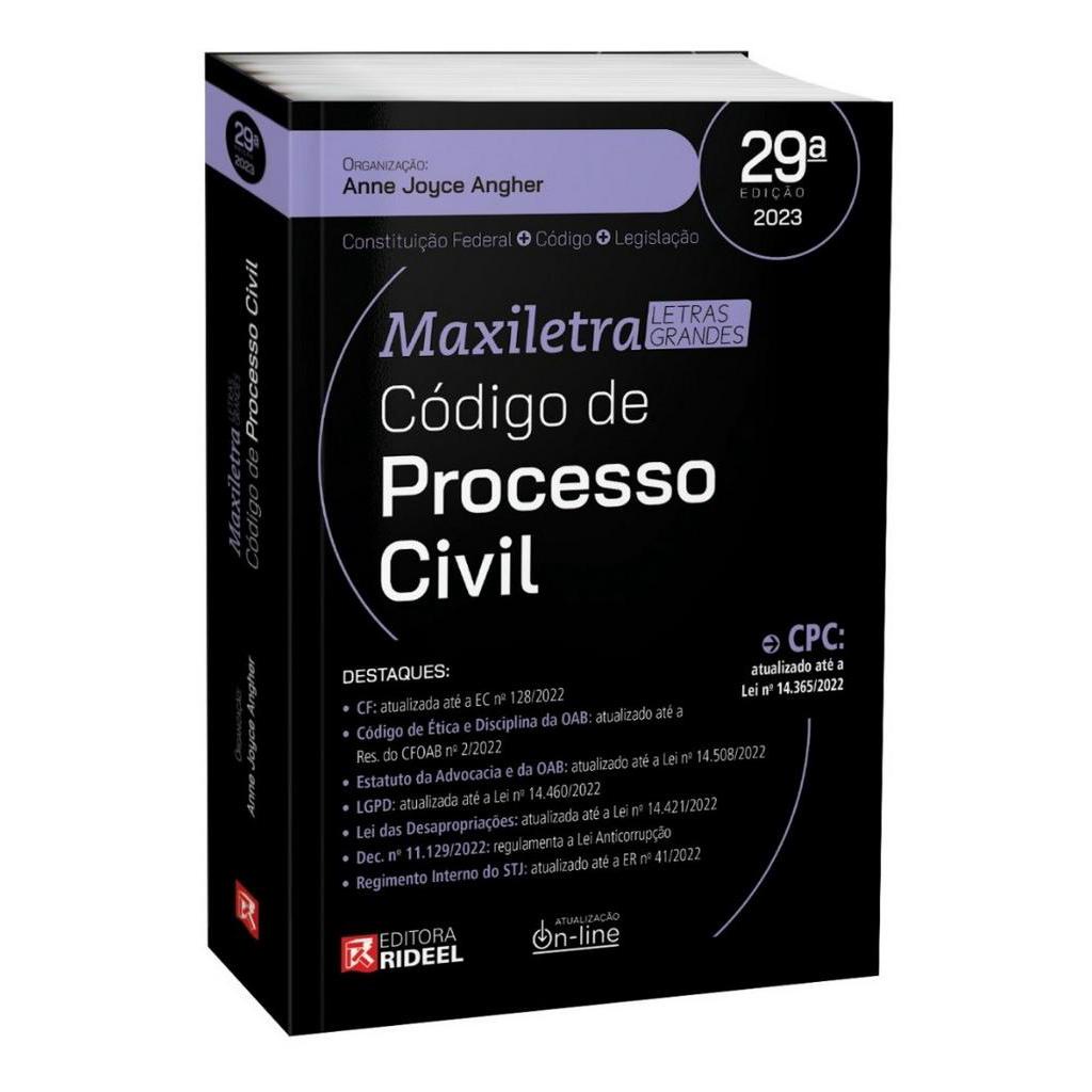 Código Processo Civil + Constituição Maxiletra Rideel - 29ª Edição ...
