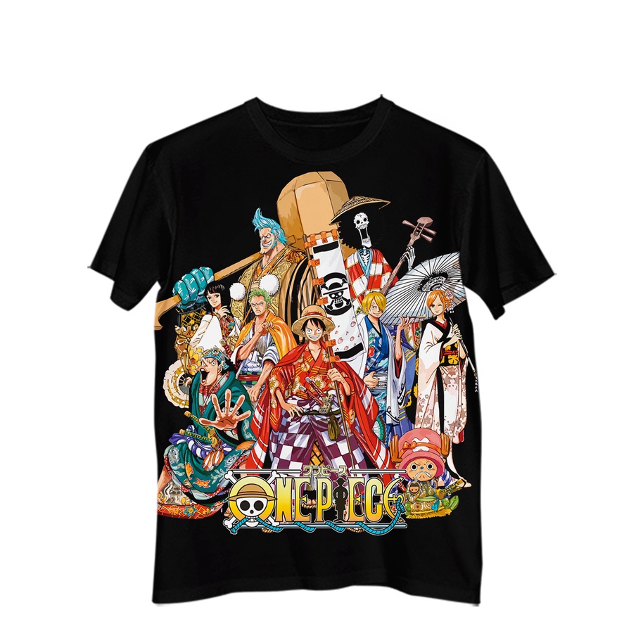 Blusa Camisa One Piece Anime Bando Chapéu de Palha Luffy Sanji