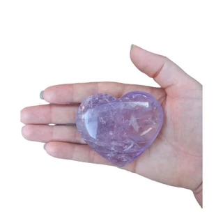 Coração Ametista cristal pedra natural cristal 100% natural de garimpo