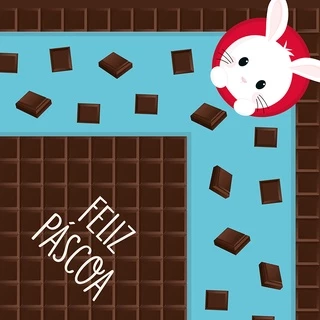 Saco Express 32x32cm para Ovos de 150g a 200g - Choco Bit Azul - 05 unidades - Cromus Páscoa - Rizzo em Oferta na Shopee