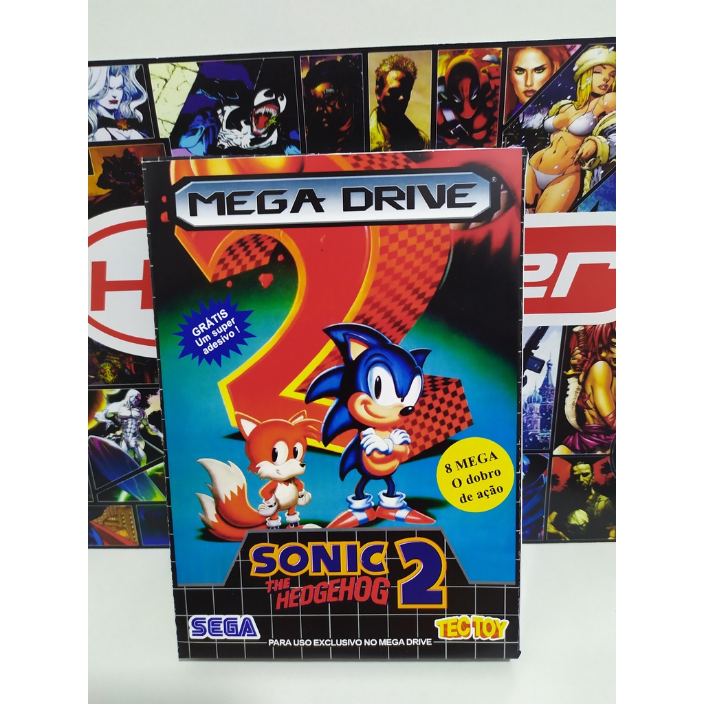 Sonic The Hedgehog 2 - Cartucho + Box Especial (Mega Drive) | Shopee Brasil
