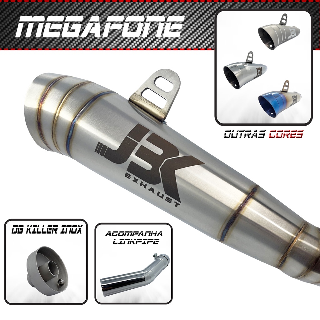 Ponteira Megafone Kawasaki Zx6 Zx-6r Zx 6R 636 Escapamento JBK