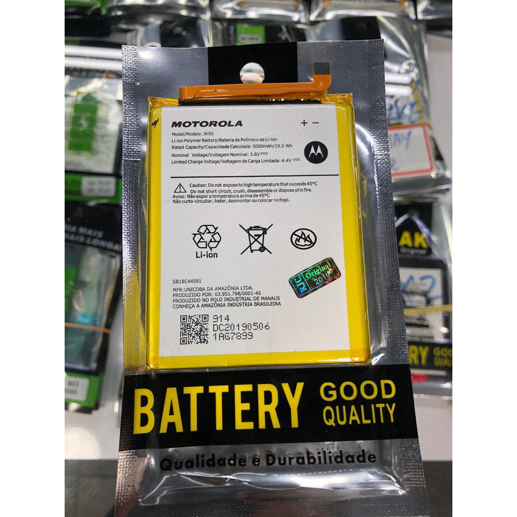 Bateria Moto G7 Power Jk50 Original Nova | Shopee Brasil