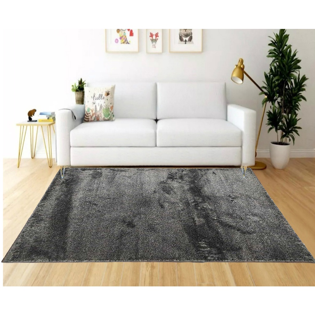 Tapete Sala Escritório 1,50X2,00m Macio Antider Duo Grafite | Shopee Brasil