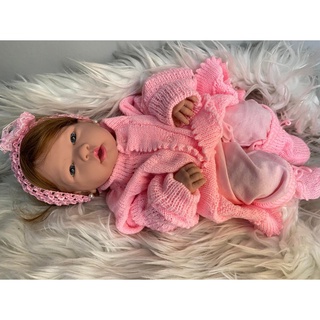 Boneca Bebê Reborn Abigail 50cm Corpo Silicone Realista Lua
