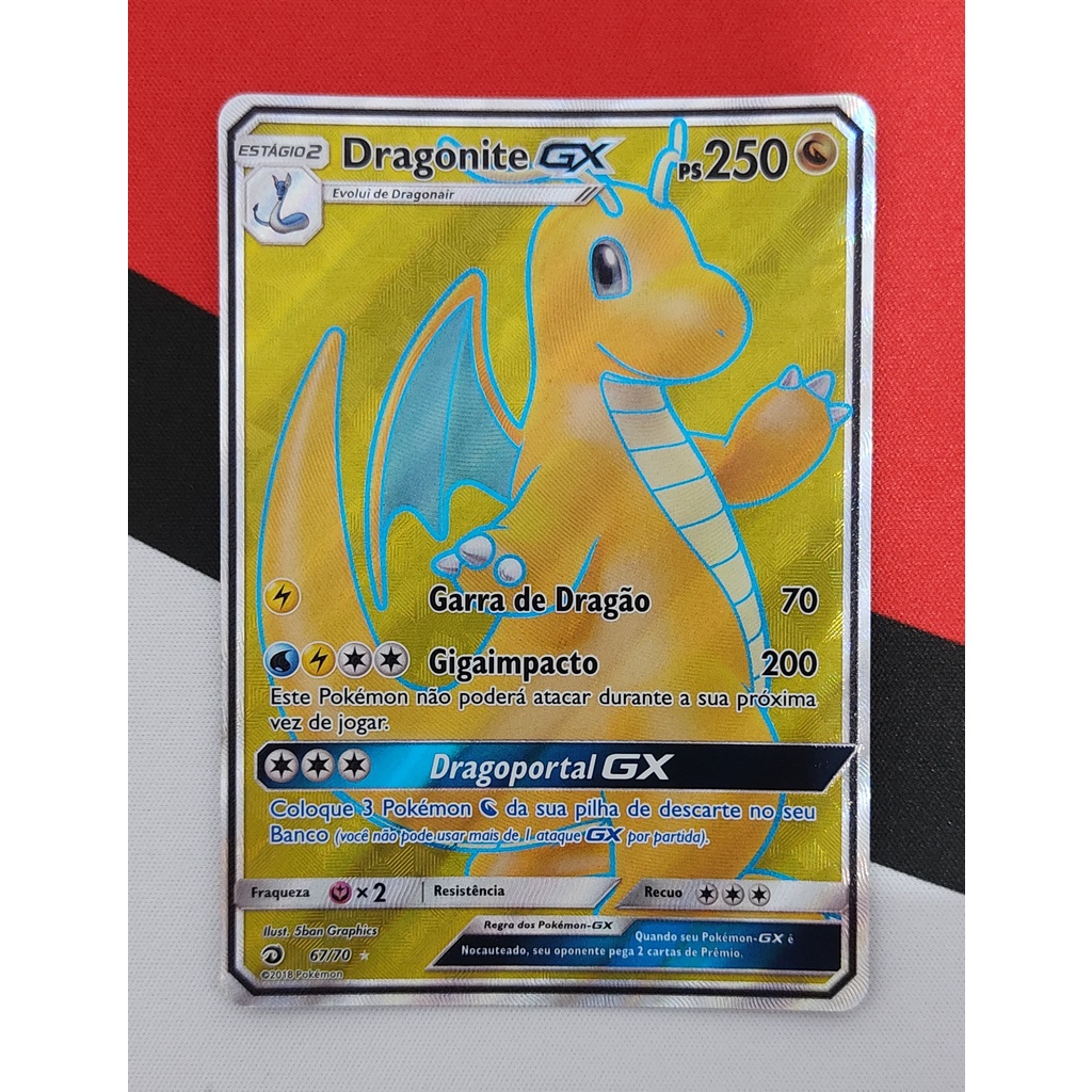 Carta Pokémon Dragonite Gx Dragões Soberanos