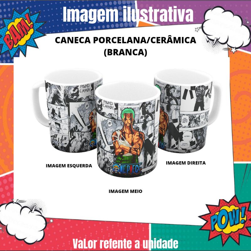 Caneca Anime Mangá One Piece Personagens