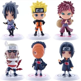 6pcs Japão Anime Naruto Figuras PVC Hinata Sasuke Itachi Kakashi Sakura De Ação Kids Modelo Doll Toy Colecionável Presente