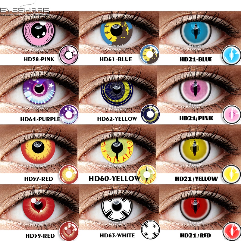 Eyeshare 1 Par Lentes De Contato Para Os Olhos Halloween Acessórios Da Moda 14,5mm De Diâmetro