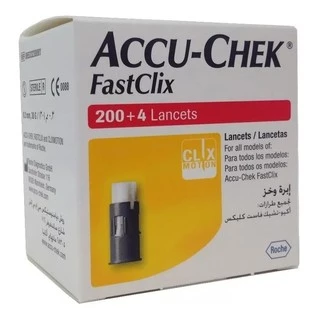 Accu-chek Fastclix 204 Lancetas ( serve no aparelho accu check Guide Antigo )