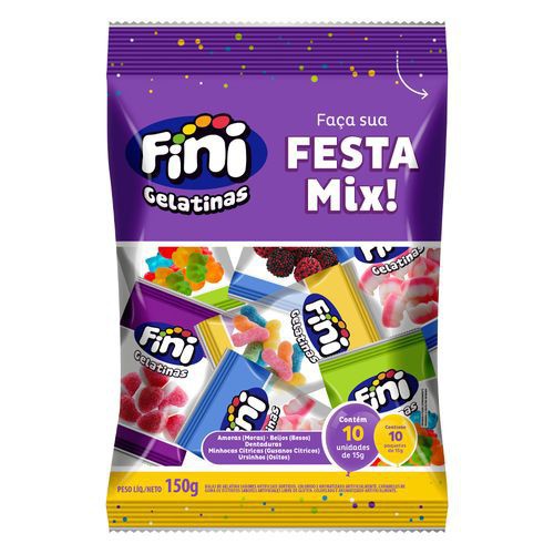 KIT FINI FESTA MIX 150G 10 PACOTES DE 15g CADA SORTIDO | Shopee Brasil