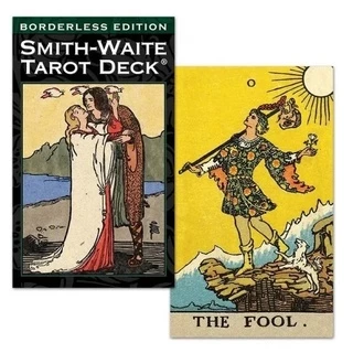 Smith-Waite Tarot Deck Borderless Edition Tarô Rider Waite Sem Bordas Baralho de Cartas de Oráculo