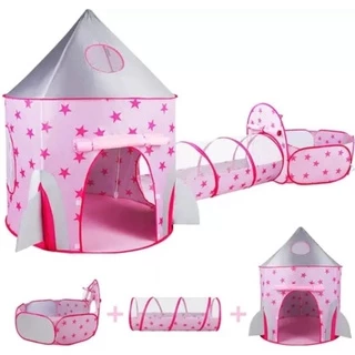 Barraca 3 em 1 Infantil Dobrável Piquenique das Princesas 3x1 Toca Tunel +ENVIA RAPITAO em Oferta na Shopee