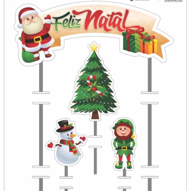 Boneco de neve decoração de natal topo de bolo para imprimir