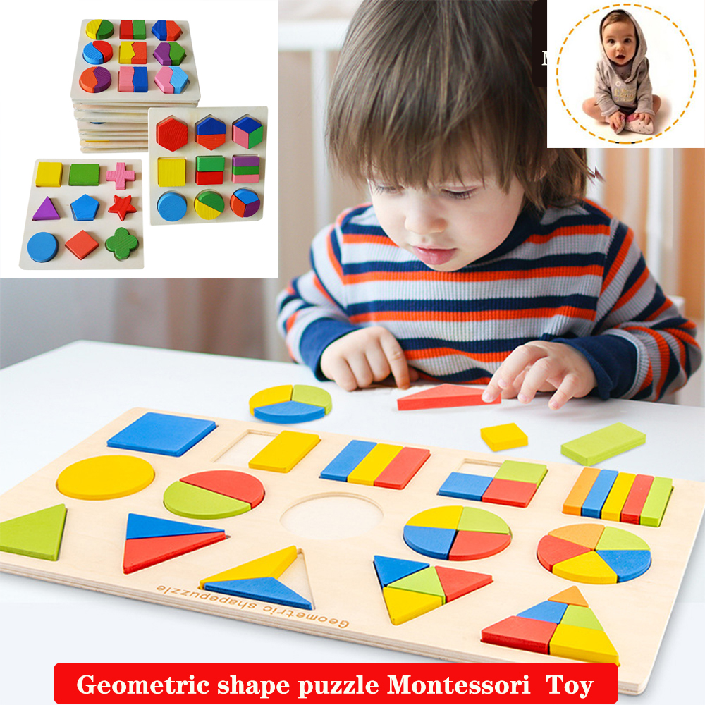 Brinquedo de quebra-cabeça geométrico, habilidades básicas Brinquedo de  quebra-cabeça de uso fácil Desenvolver criatividade para casa Escola para  jardim de infância(ZKB-Montessori Fun Jigsaw): : CD e Vinil