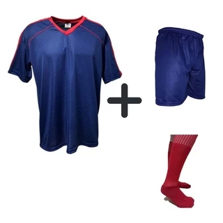 Kit Jogo de 16 Camisas Numeradas + 16 Calção + 16 Meião Fardamento Uniforme Futebol