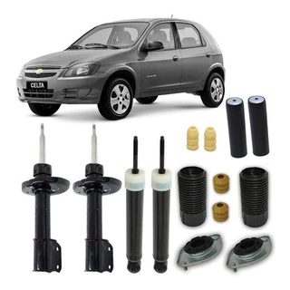 4 Amortecedor+ 4 Kit Suspensão Celta 2009 2010 2011 2012