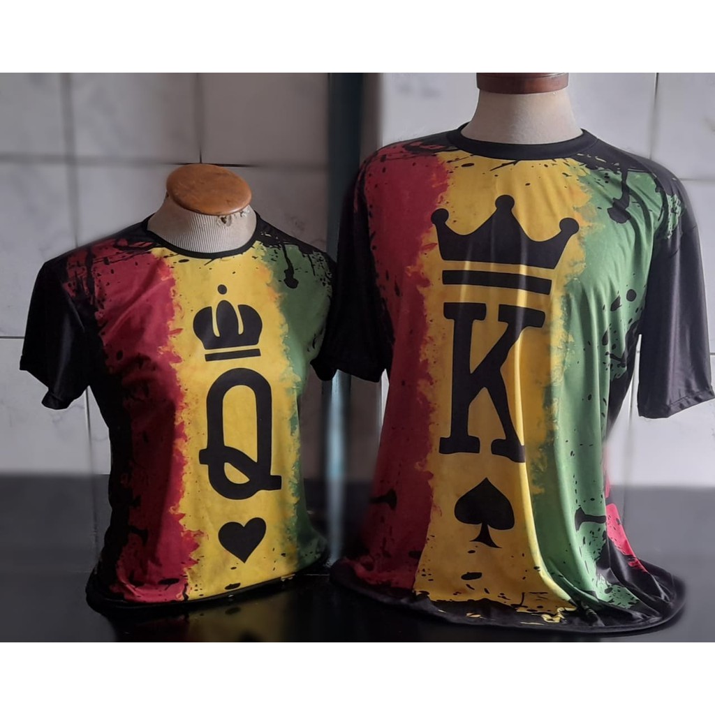 Kit Camisa Camisetas Namorados Casal Casais Rei Rainha Baralho Atacado e Varejo