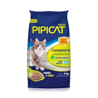 Areia Sanitária Kelco Pipicat Campestre - 4 Kg
