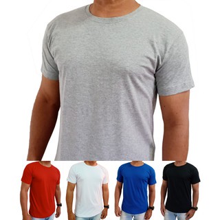 Kit 5 Camiseta Masculina Camisa Básica Fit Slim Lisa Algodão Casual Esporte toqref