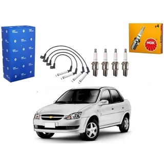 Kit vela cabo ngk chevrolet corsa classic 1.0 2011 a 2019