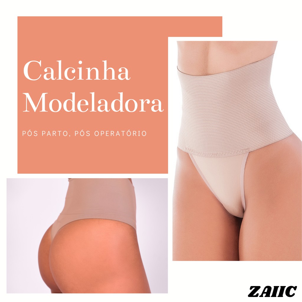 Calcinha modeladora cintura alta