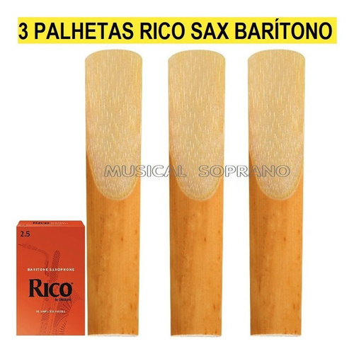 Confezione Da 5 Ance Rico Plasticover Per Sassofono Baritono, Durezza 2,5 - Foto 2