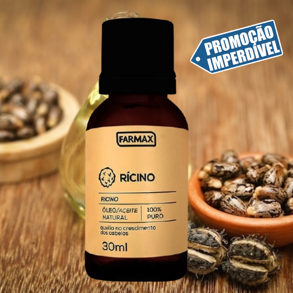 Oleo Ricino Capilar Auxilar no Crescimento dos Cabelos Farmax 30ml ...