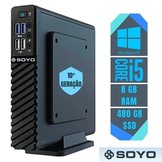 Mini Pc Intel Core I5 10° Geração, 480GB SSD, 8GB, Windows 10 – Soyo