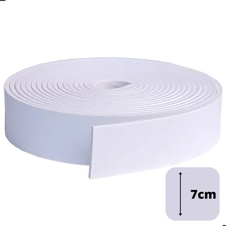 Rodapé Roda Meio Flexível Autocolante 7cm - 12 Metros Eva Boiserie Roda Meio