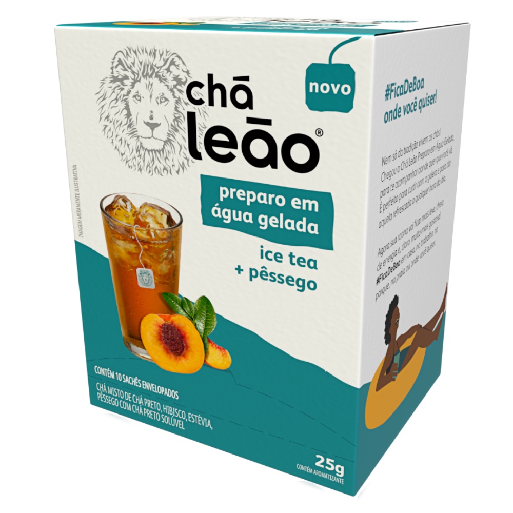 Cha Leao Gelado Ice Tea Pessego 10 saquinhos Shopee Brasil