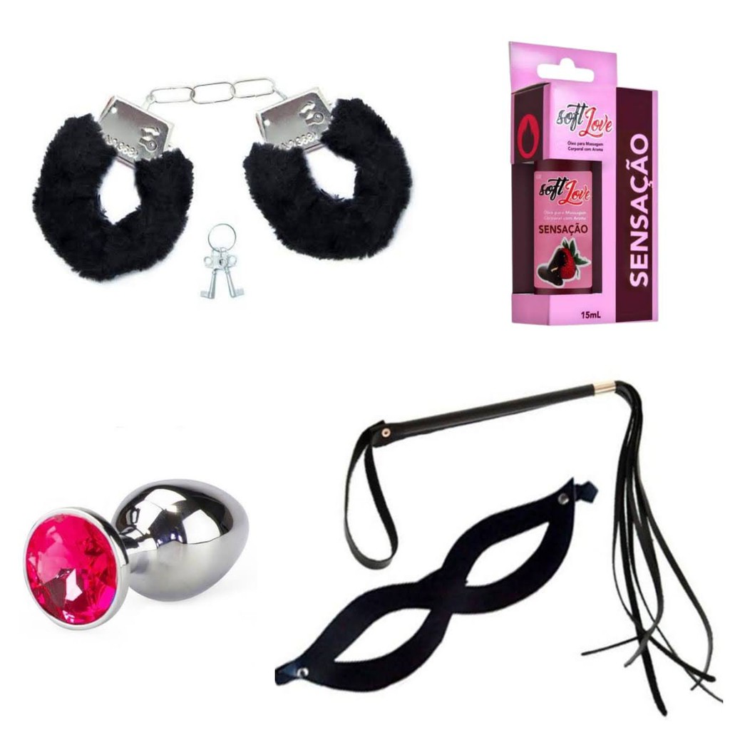 Kit Algema Óleo Hot Chicote Máscara e Plug Anal Dominadora | Shopee Brasil