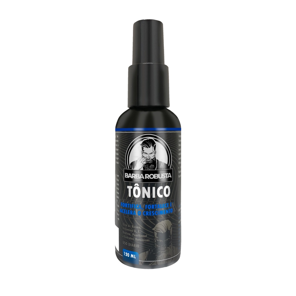 Tônico para Crescimento de Barba - Biotina e Óleo de Rícino