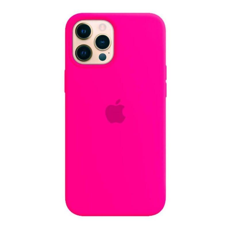Capa case original pink rosa neon de iPhone 16 15 11 xr x 12 13 pro max ...